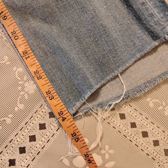 Mother Denim Insider Crop Fray Light Kitty Racer Size 26 - Picture 15 of 15